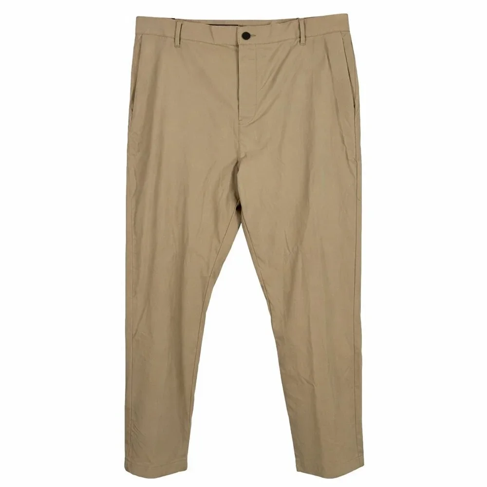 New Banana Republic Men's Stretch Slim Fit Flat Front Pants Khaki 40x32 nwt